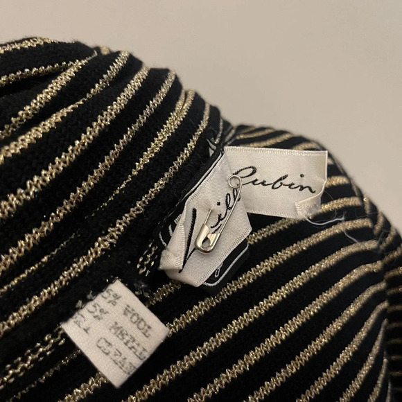 Vintage Crissa linea Italiano metallic turtleneck sweater casual classic - Picture 7 of 7